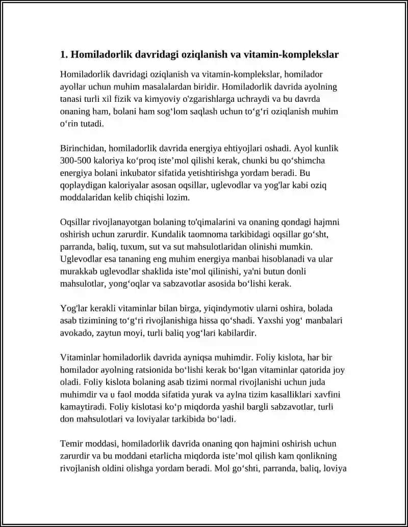 Homiladorlik davridagi oziqlanish va vitamin-komplekslar 3