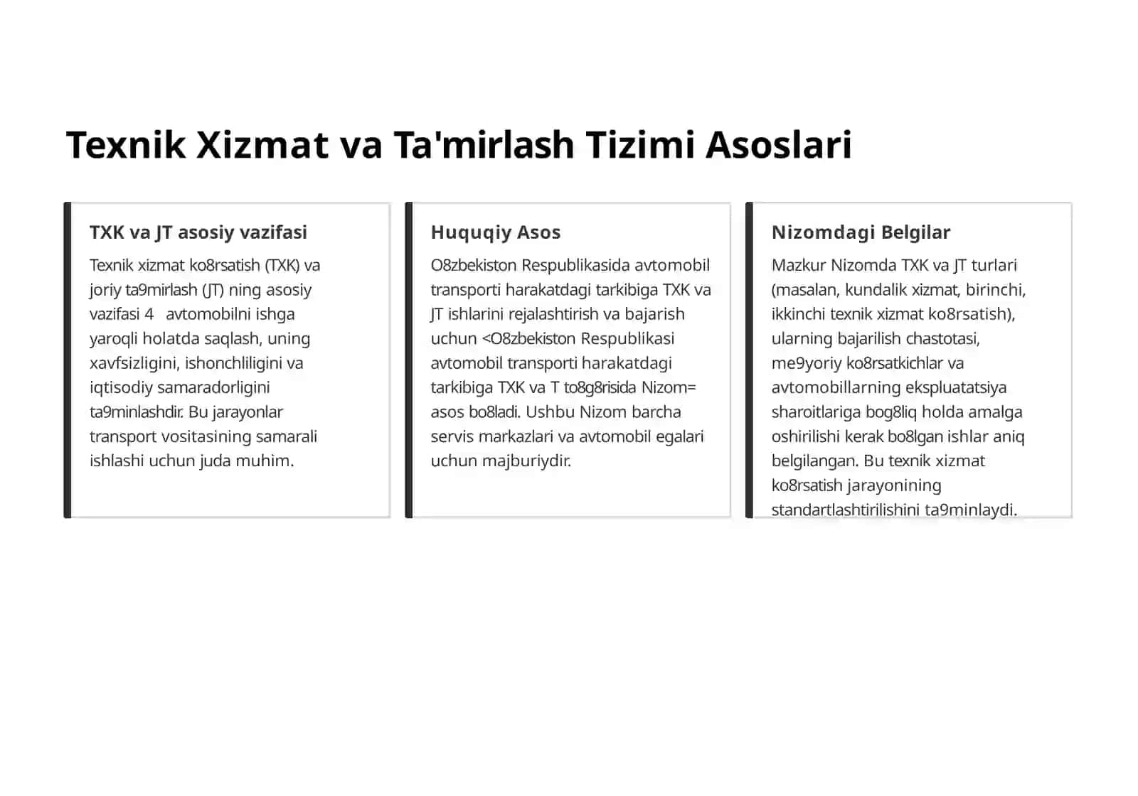 Servis Kitobchasi Bo’yicha Xizmat Ko'rsatishni Tashkil Etish 3