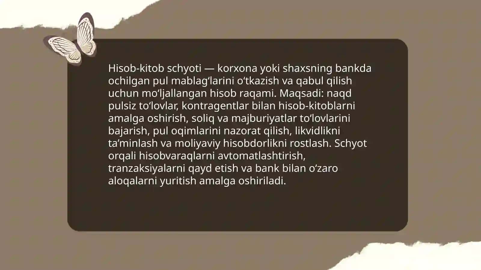 Hisob-kitob schyoti 3