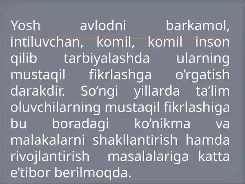 Talabaning mustaqil fikrlash qobilyatlarini oshirish yo'llari 3