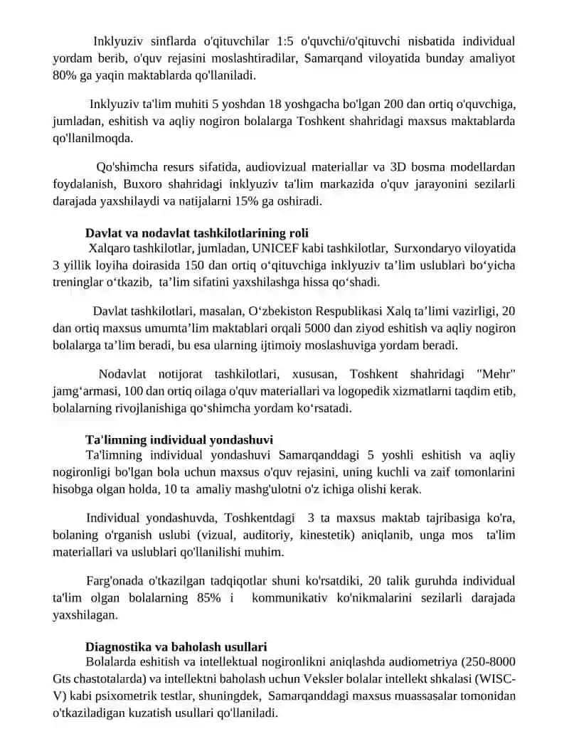 Eshitishida va aqliy rivojlanishida nuqsoni boʻlgan bolalarni oʻqitish 3