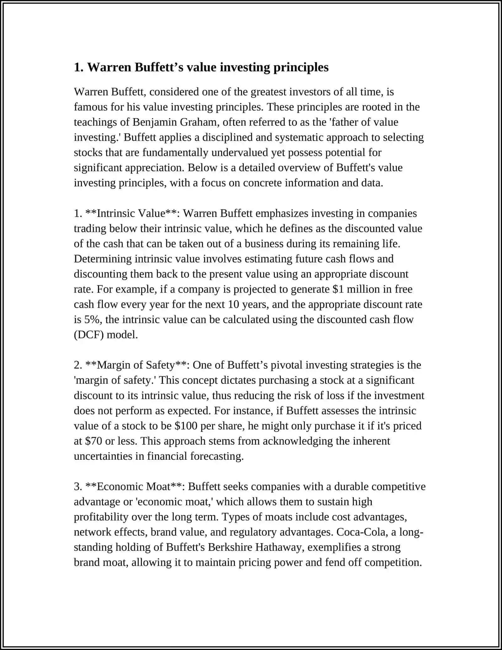 Warren Buffett’s Value Investing Principles 3
