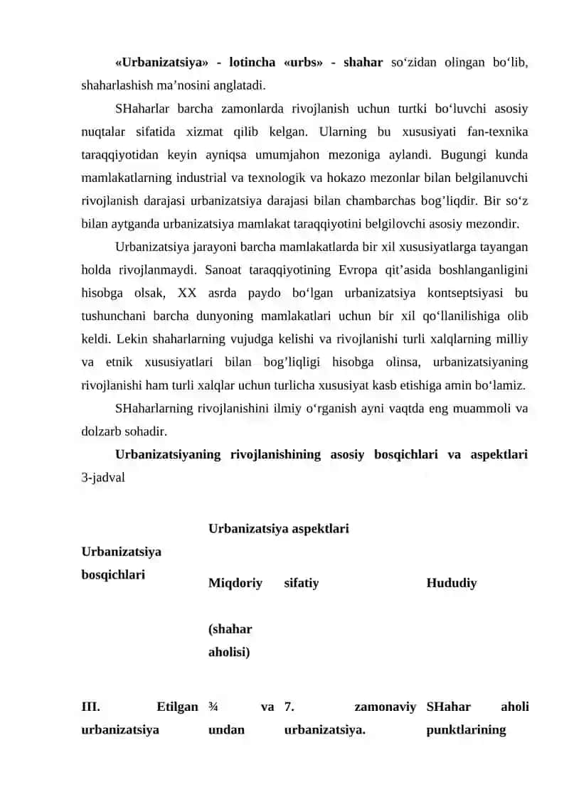 SHAXARLARNING URBANISTIK VA HUDUDIY TARKIBI 3