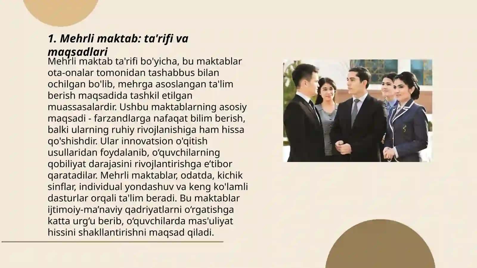 Mehrli maktab: ta'rifi va maqsadlari 3