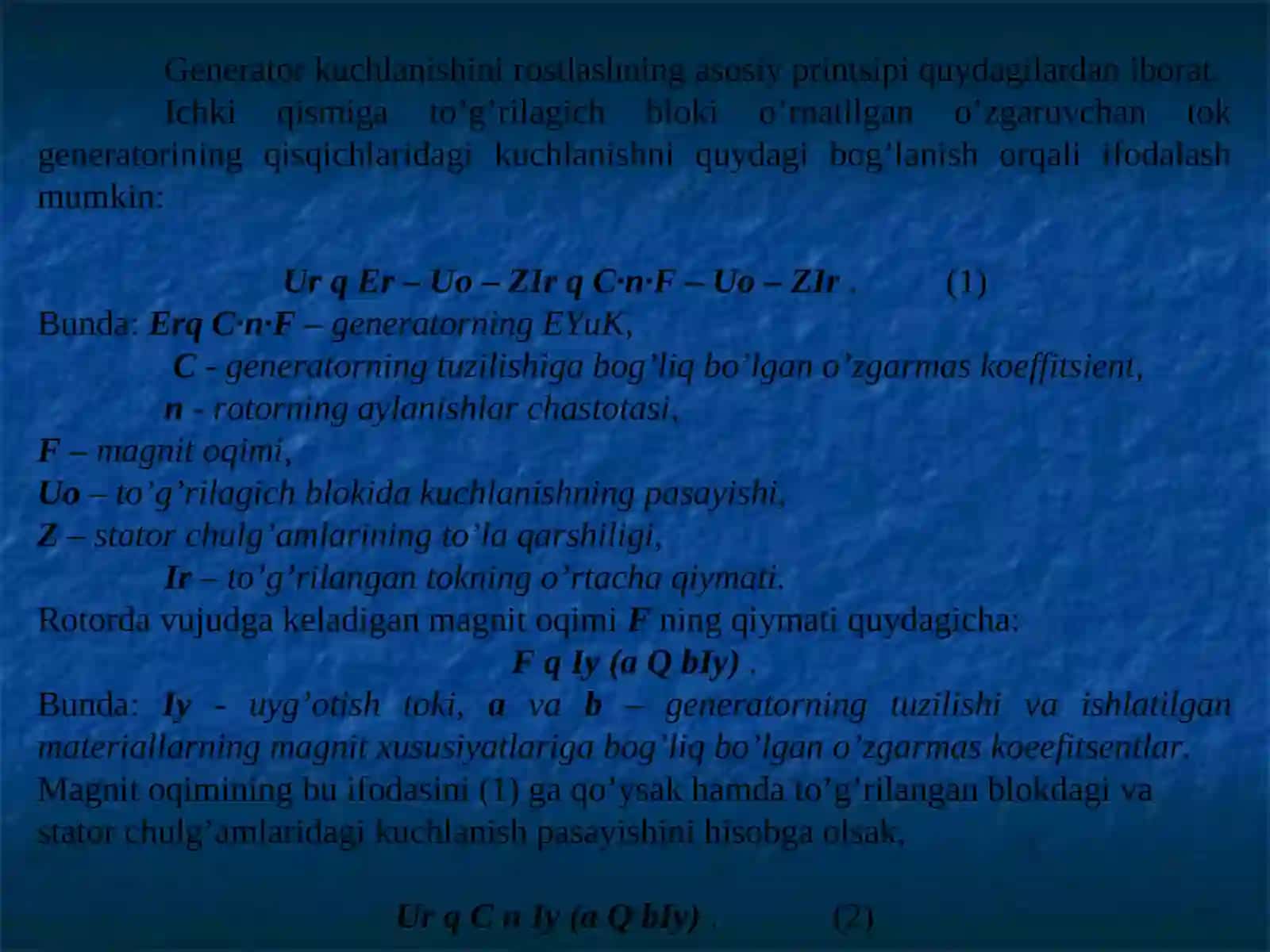 Ma’ruza.Kuchlanishini rоstlashning asоsiy tamоyillari 3