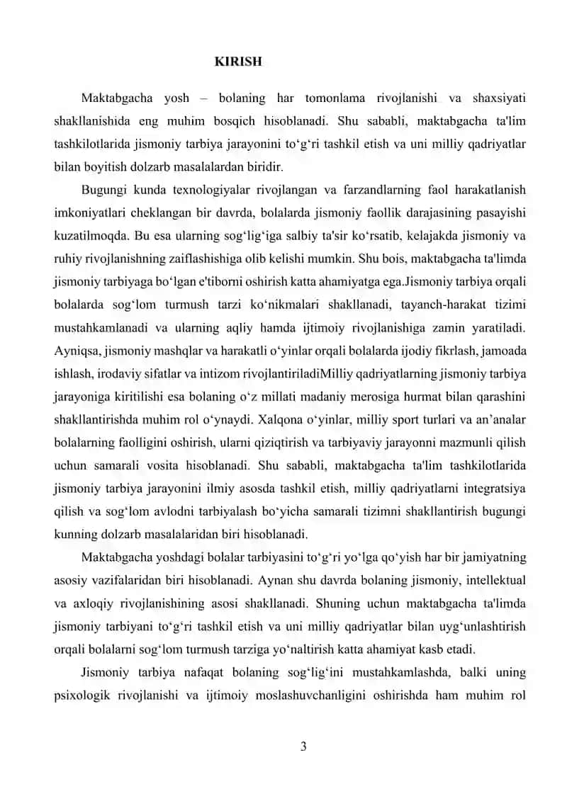 Maktabgacha ta’lim yoshidagi bolalar shaxsini barkamol qilib tarbiyalashda milliy usul, odatlardan foydalanish 3