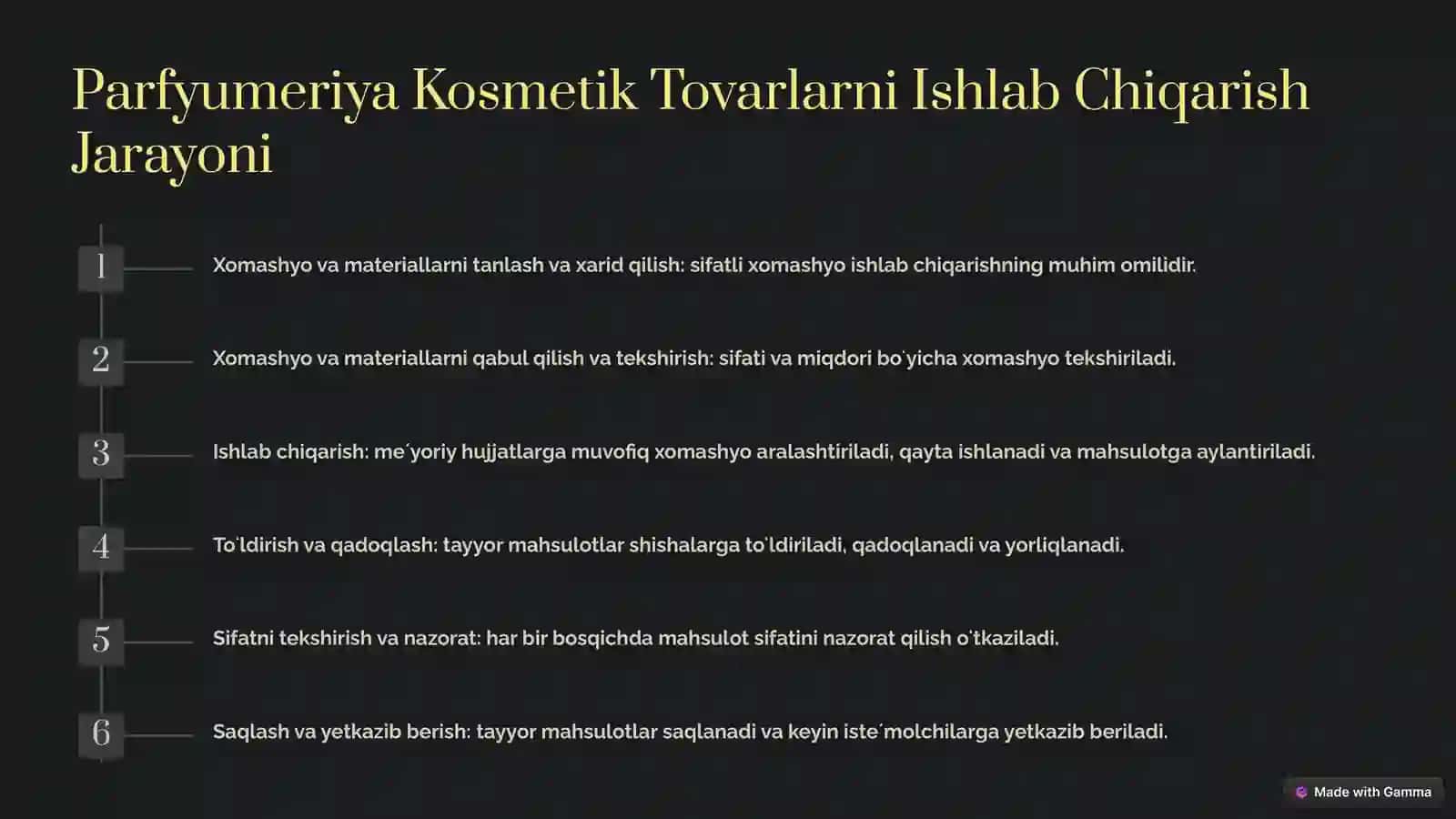 Parfyumeriya Kosmetik Tovarlarni Ishlab Chiqarish va Sifat Nazorati 3