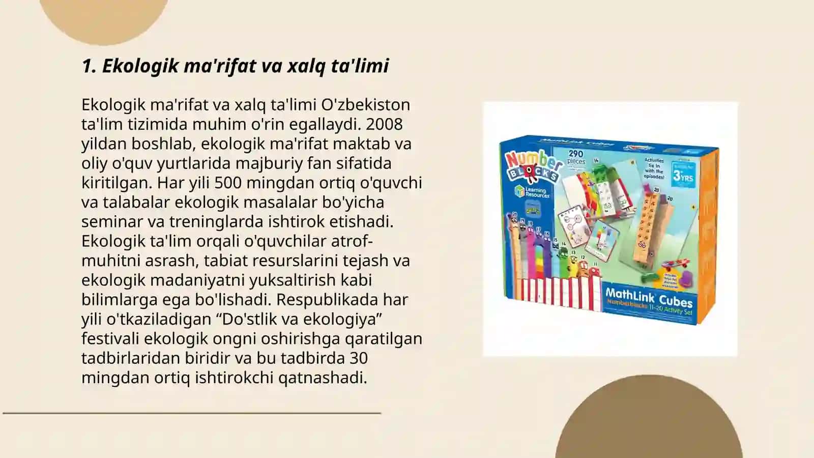 Ekologik ta'lim sohasidagi rivojlanish markazining faoliyati 3