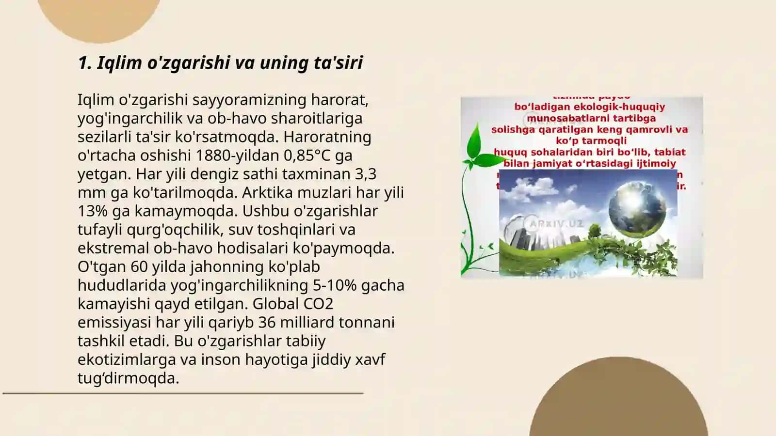 Ekologiya va tabiatni asrash 3