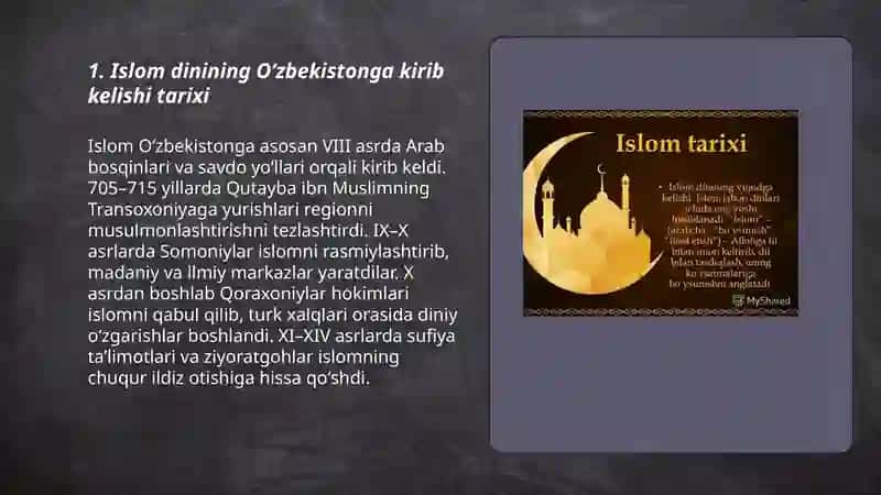 Islom dini va oʻzbekistondagi oʻrni 3