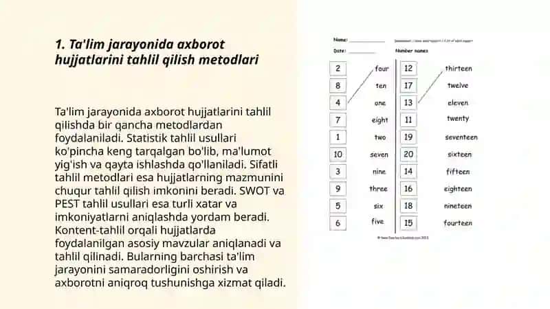 Pedagogik faoliyat bilan bogʻliq ma'lumot-axborot hujjatlari ustida ishlash 3