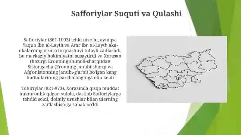 Toxiriylar va Safforiylar davlati 3