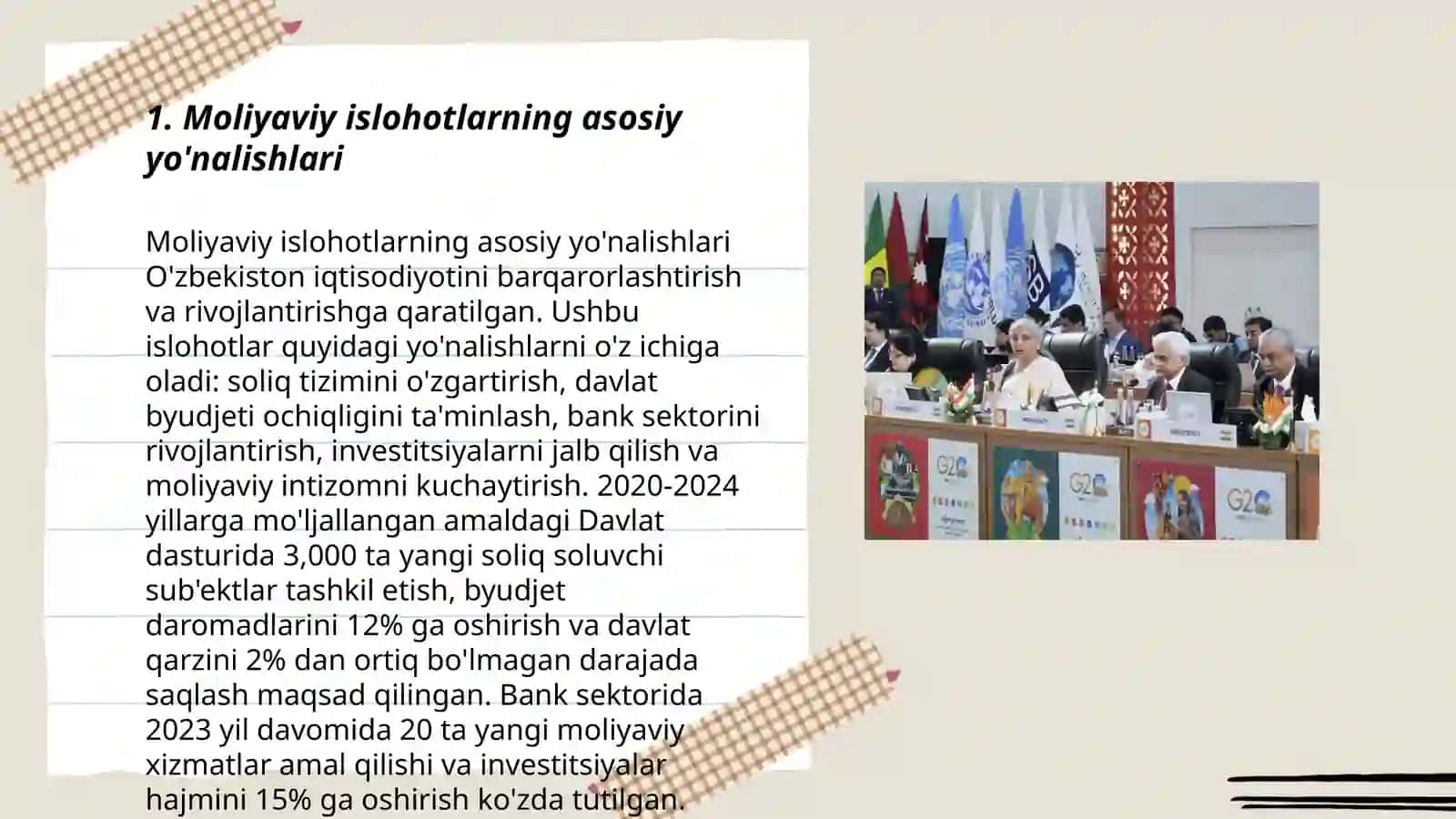 Moliyaviy islohotlarning asosiy yo'nalishlari 3