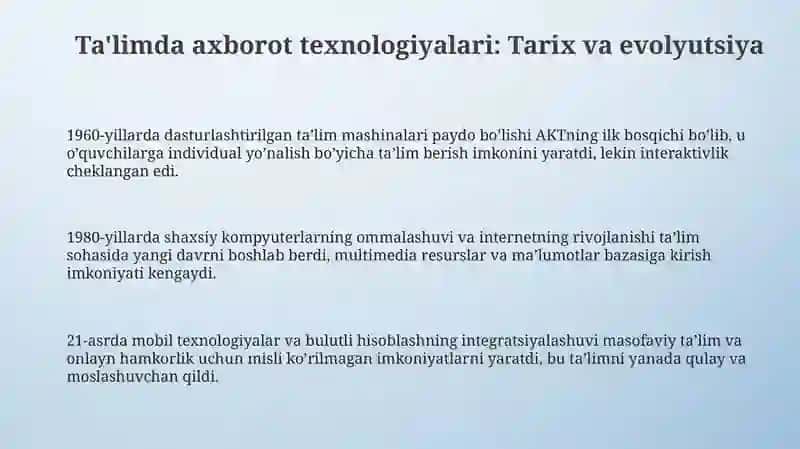 Ta'limda axborot texnologiyalari 3
