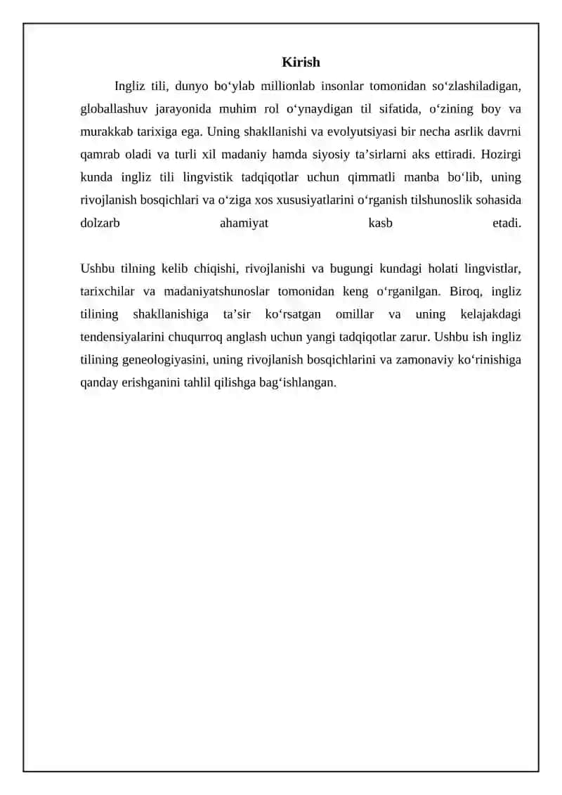 Ingliz tilining genalogiyasi 3