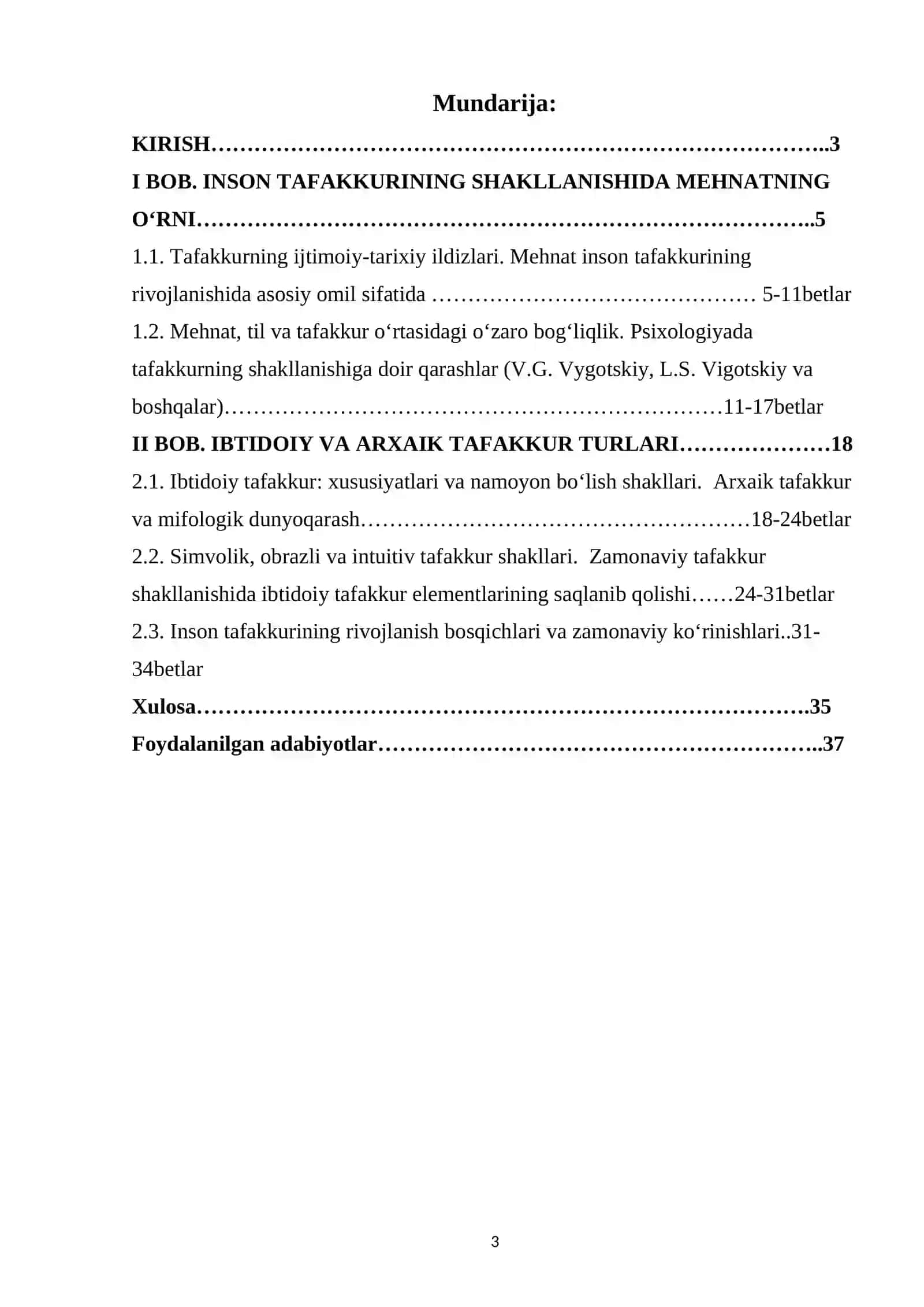 Inson tafakkurining tarixiy rivojlanishi: mehnat va ibtidoiy tafakkur 3