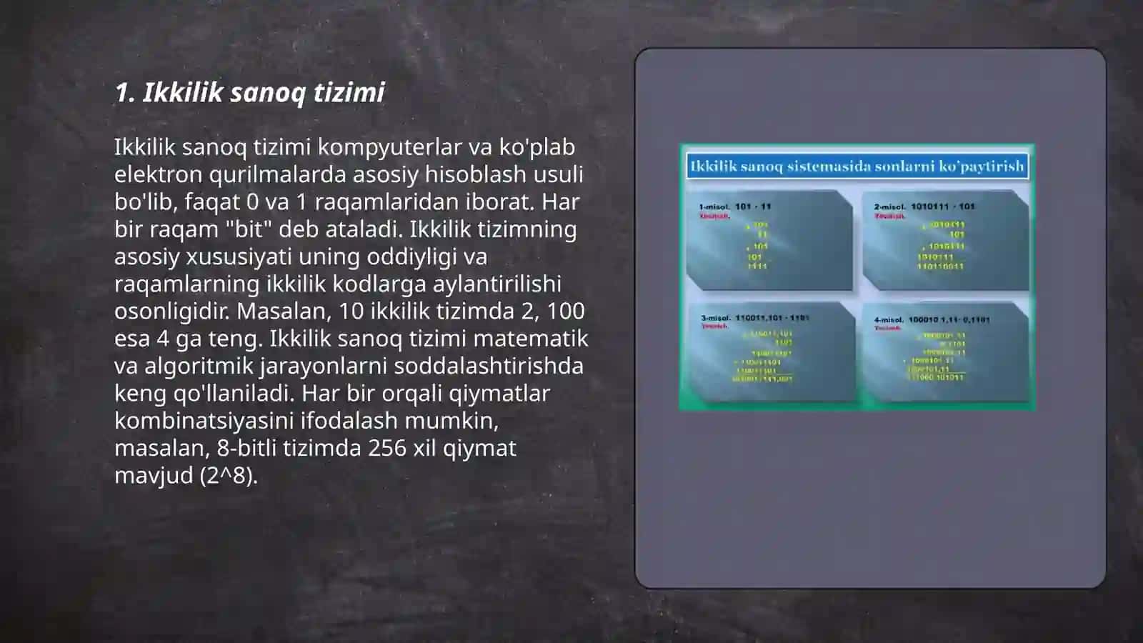 Ikkilik sanoq tizimi 3