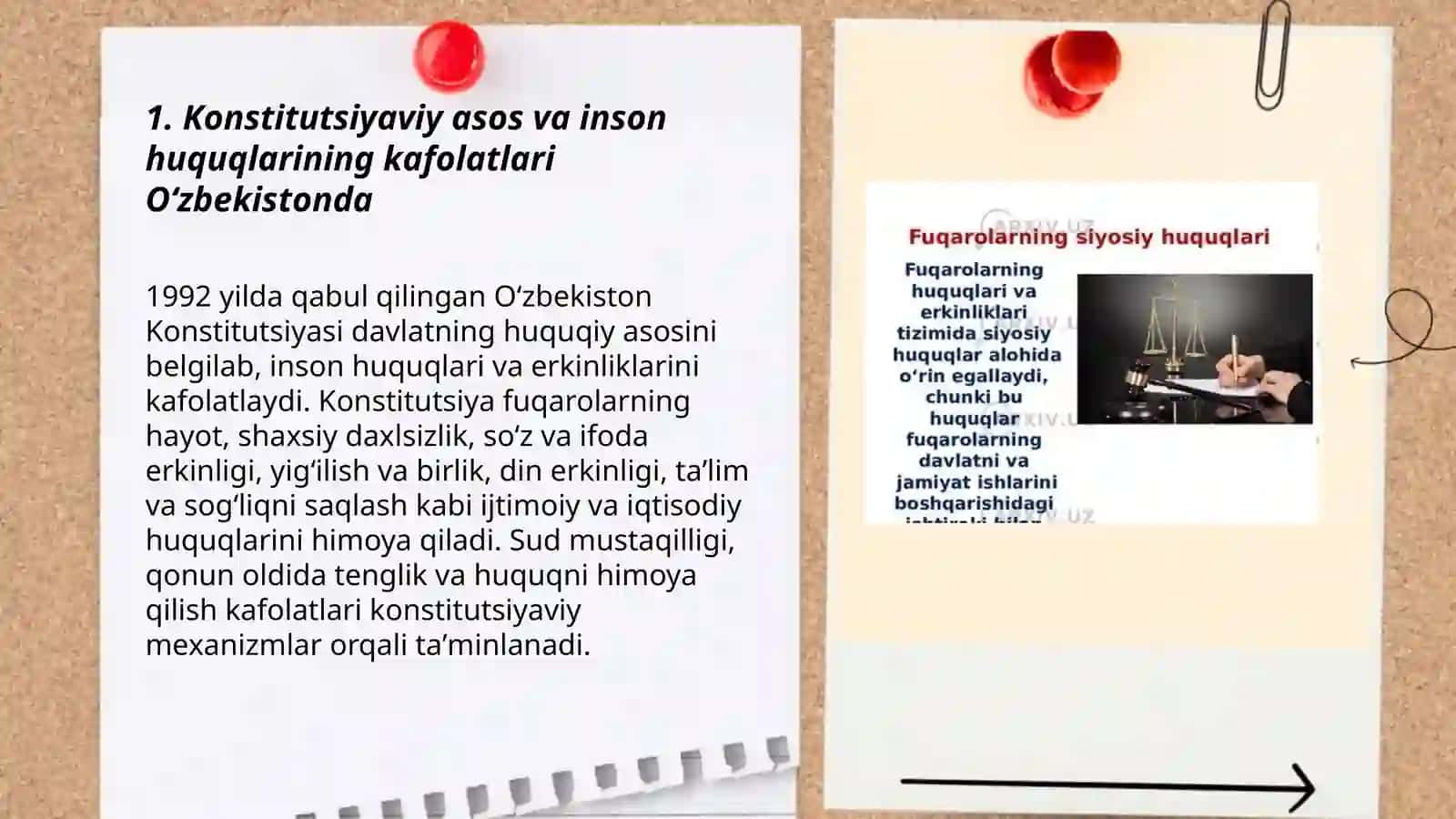 Konstitutsiyaviy asos va inson huquqlarining kafolatlari O‘zbekistonda 3