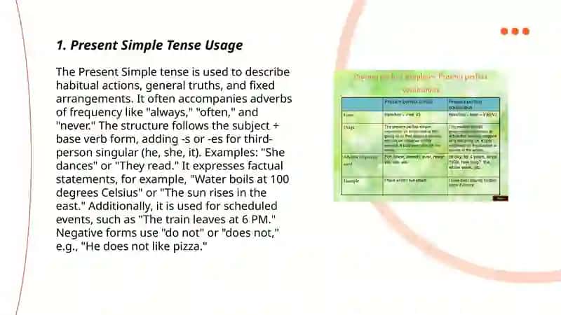 Present Simple and Present Continuous 3