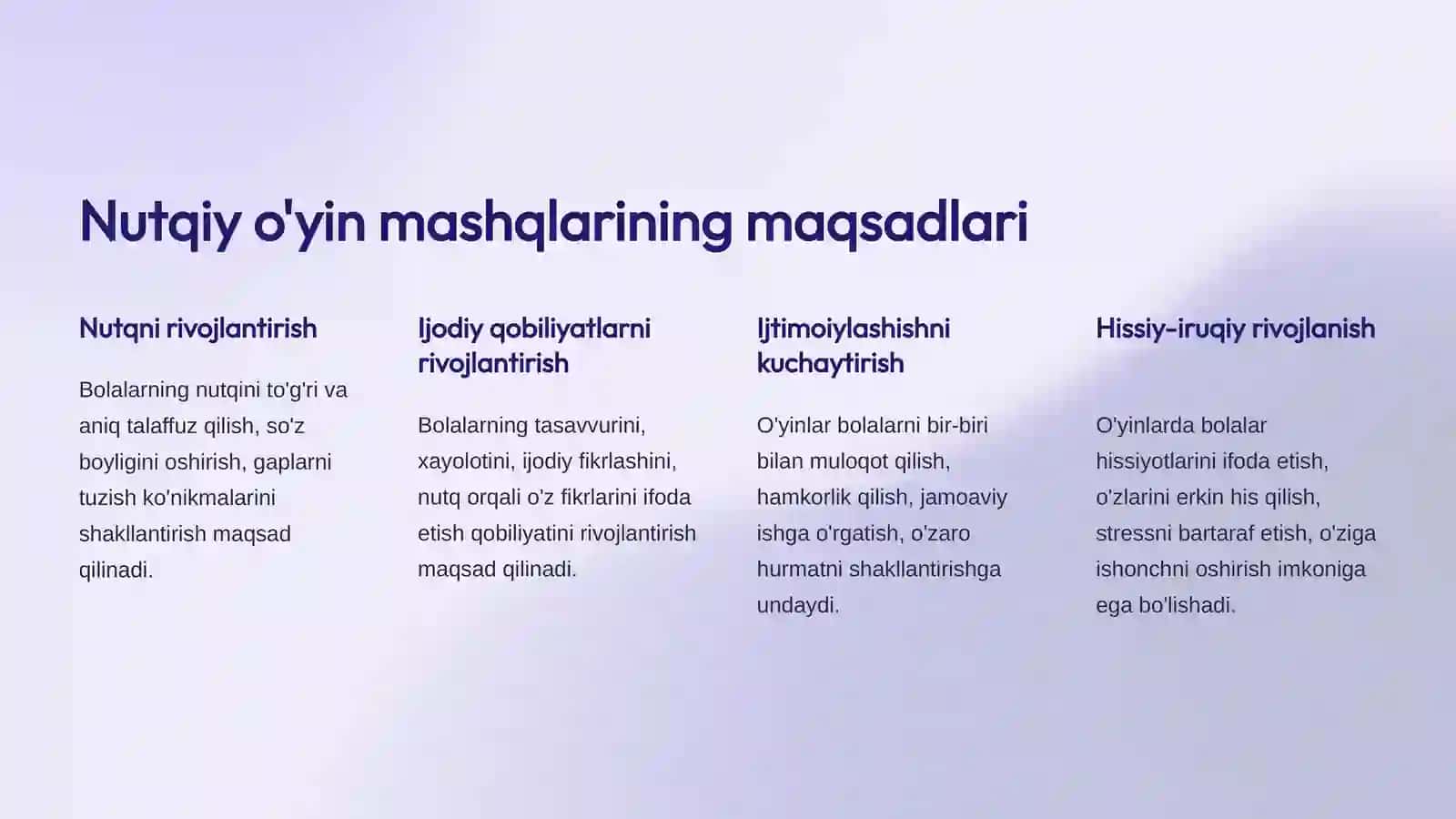 MTT-larda nutqiy o'yin mashqlarni tashkil etish 3
