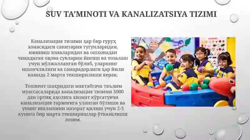 Maktabgacha boʻlgan bolalar muassasalariga umumiy gigiyenik talablar 3