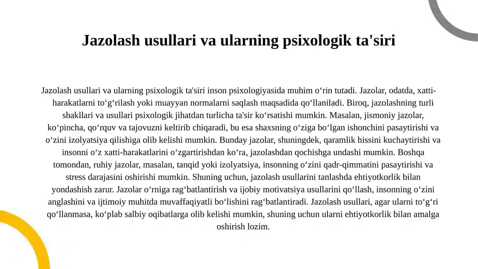 Ragʻbatlantirish va jazolash metodlari 3
