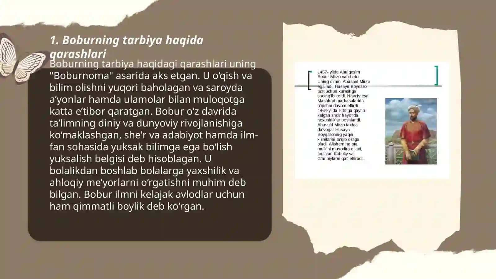 Bobur va boburiylar merosida tarbiyaga oid qarashlar 3