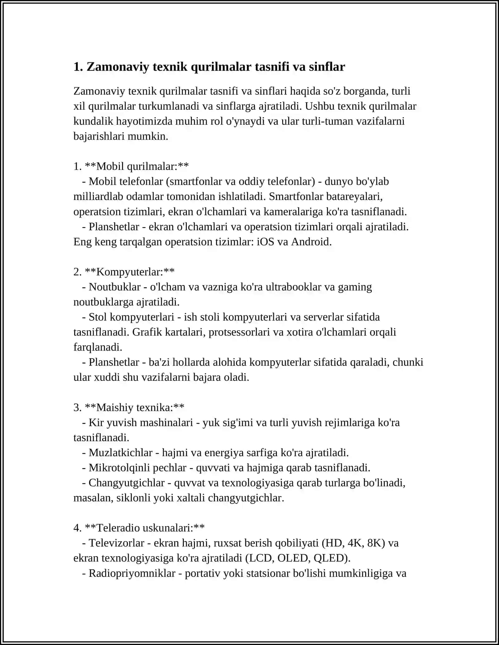 ZAMONAVIY TEXNIK QURILMALAR TAHLILI 3