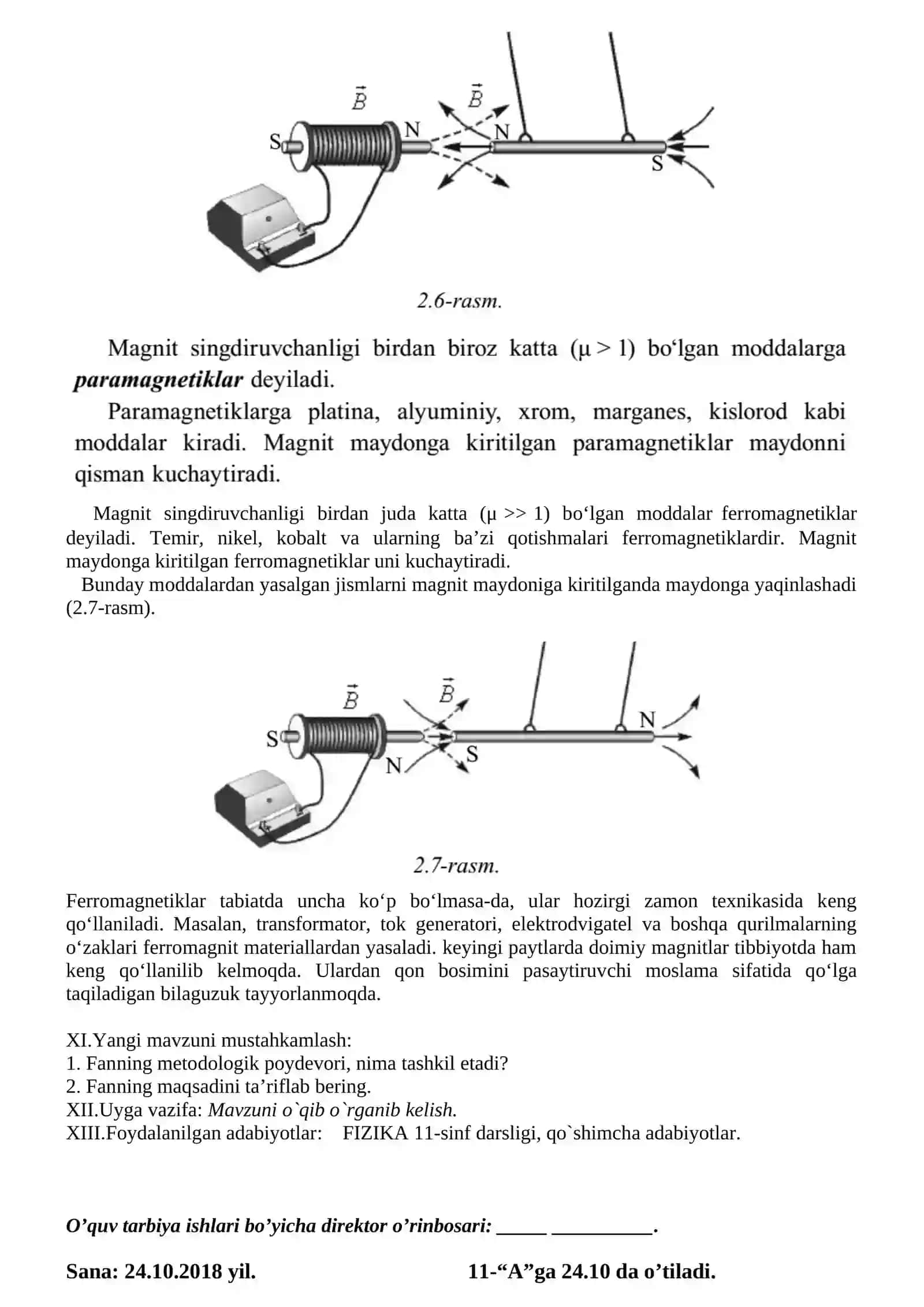 Moddalarning Magnit xossalari I 3