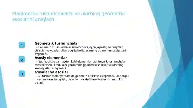 Planimetriya aksiomalari 3