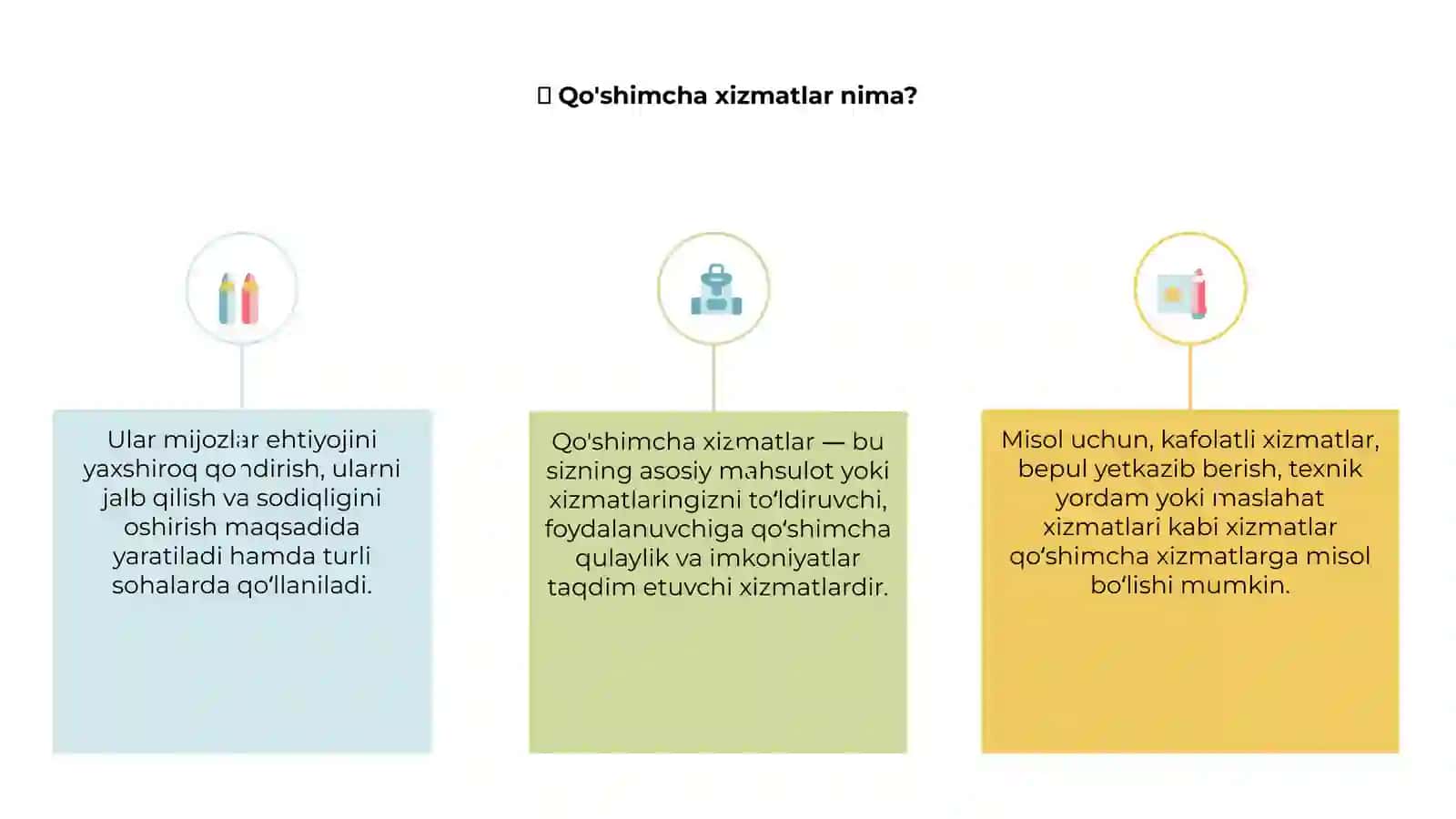 Qo'shimcha xizmatlar 3