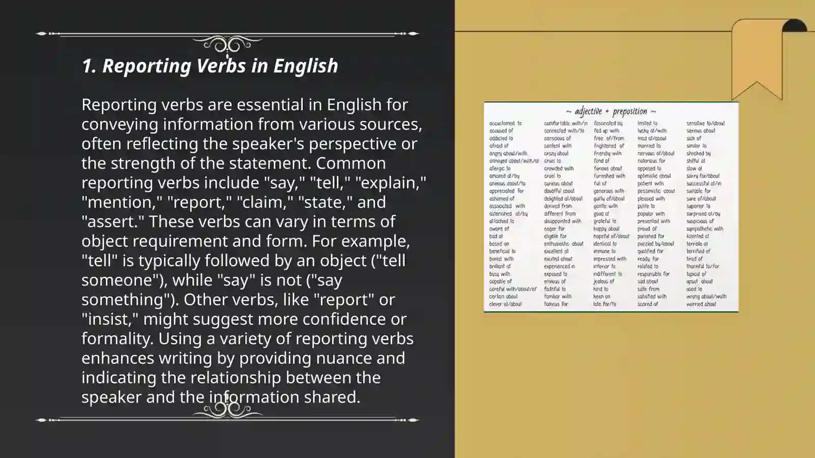 Reporting Verbs in English 3