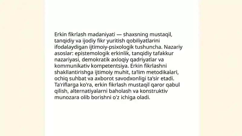 Erkin fikrlash madaniyati 3