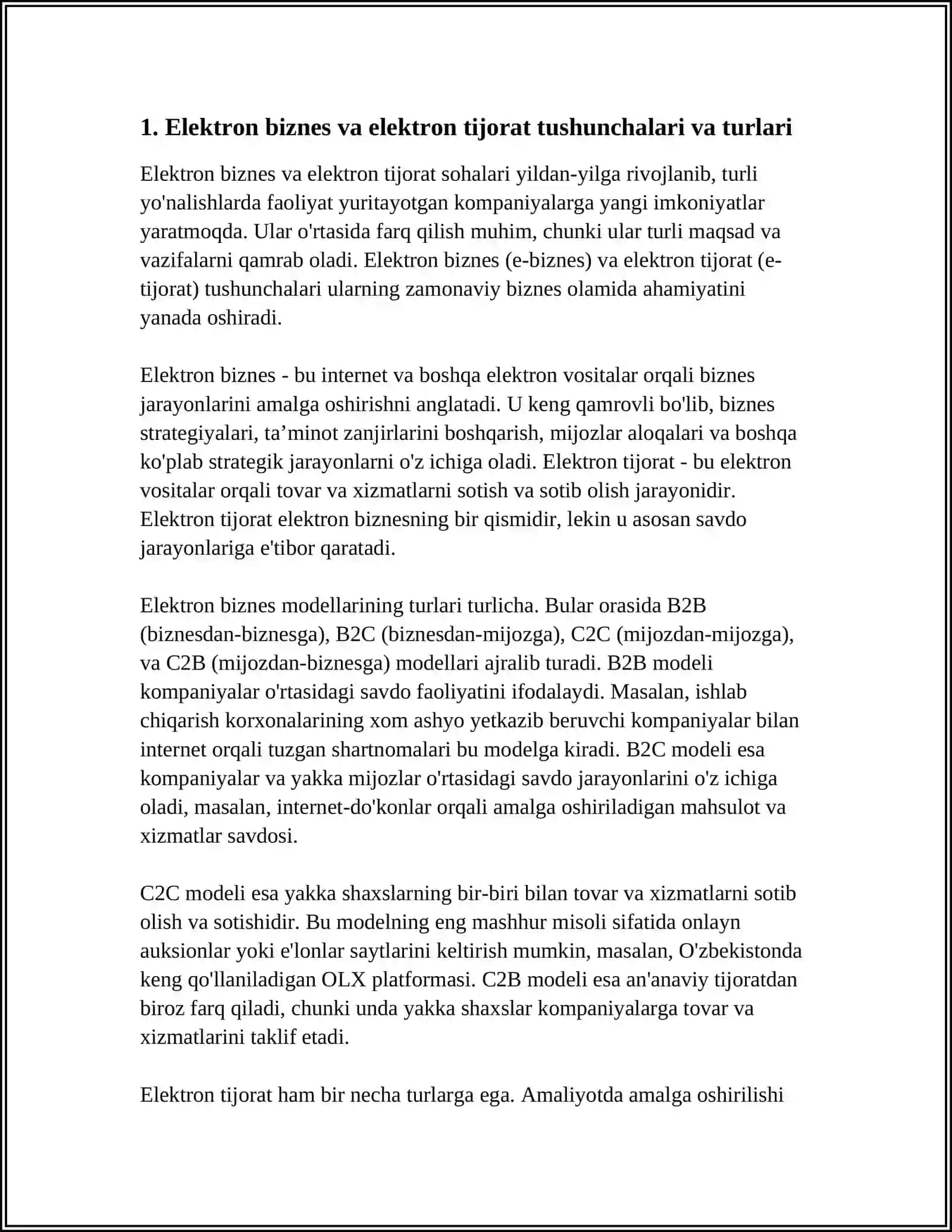 ELEKTRON BIZNES VA ELEKTRON TIJORAT MODELLAR 3