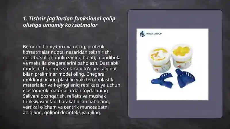 Tishsiz jag‘lardan funksional qoliplarni olish 3