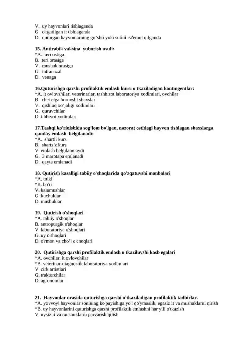 Zoonoz kasalliklar. Zoonoz infeksiyalarida epidemiologik nazorat 3