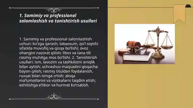 Xamkorlik va mijozlikda yaxshi tasurot qoldirish usullari va talablari 3