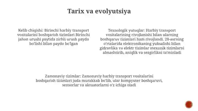 Harbiy Avtomobillar Boshqarish Tizimlari 3