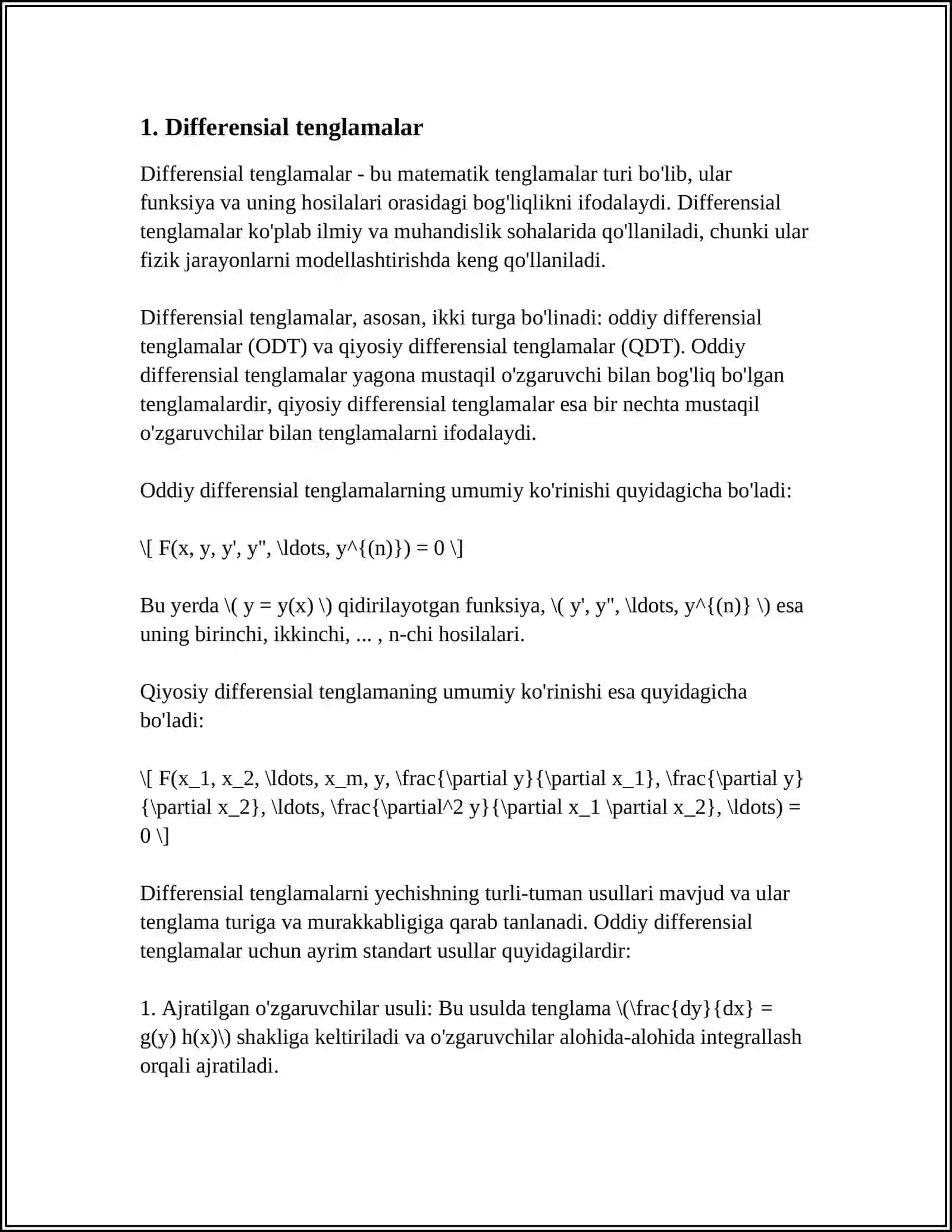 MATEMATIK MODELLASHTIRISH USULLARI 3