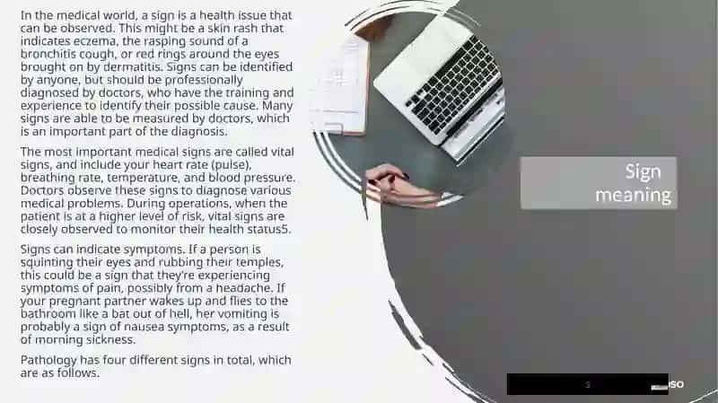 Difference between sign and symptom 3