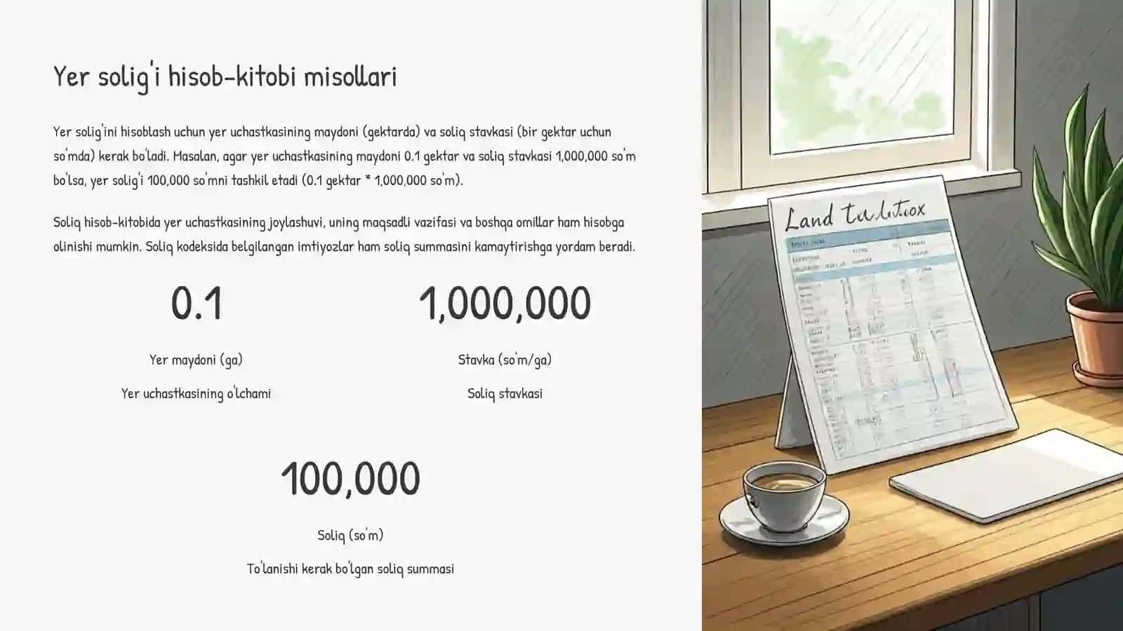 Undiriladigan mol-mulk va yer soliqlari 3