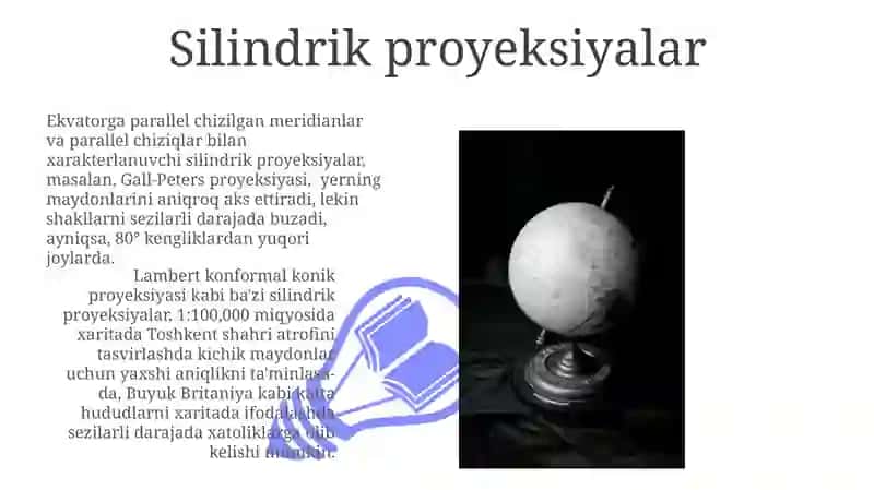 Kartografik Proyeksiyalarni Ta'riflash 3