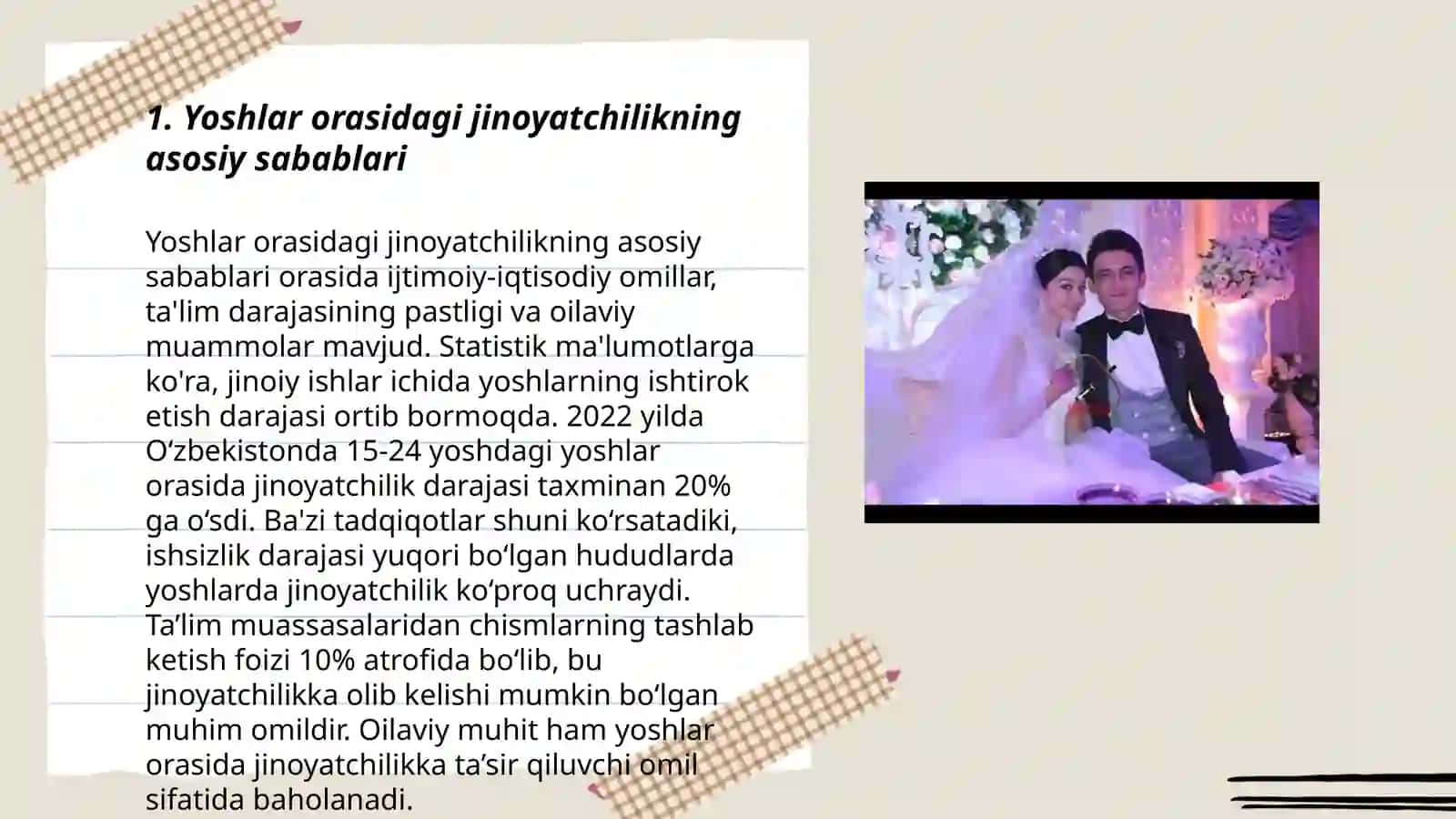 Yoshlar orasidagi jinoyatchilik darajasi va unga qarshi samarali kurash 3