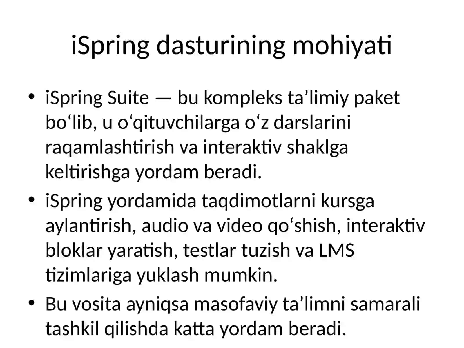 iSpring Dasturida Interaktiv Elementlar Yaratish 3