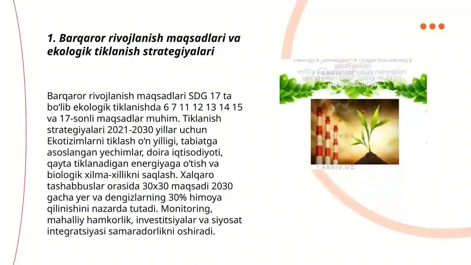 Barqaror rivojlanish va ekologik inqirozlardan tiklanish 3