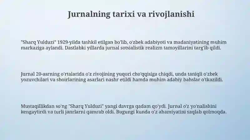 "Sharq Yulduzi" jurnali 3