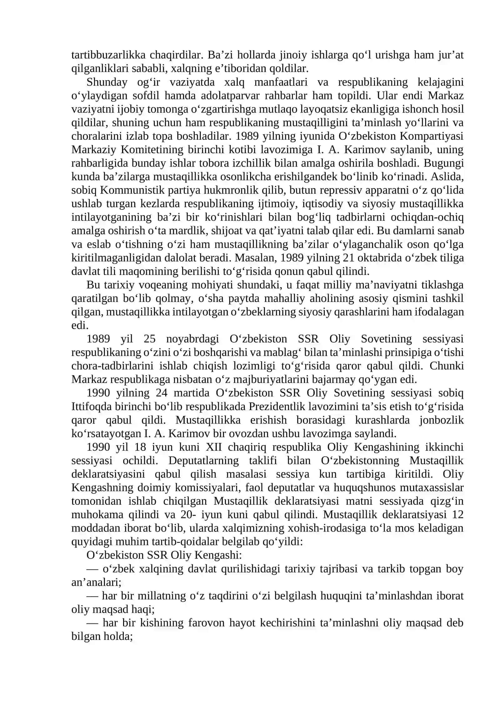 MUSTAQIL O‘ZBEKISTON RESPUBLIKASINING TASHKIL TOPISHI VA UNING TARIXIY AHAMIYATI 3