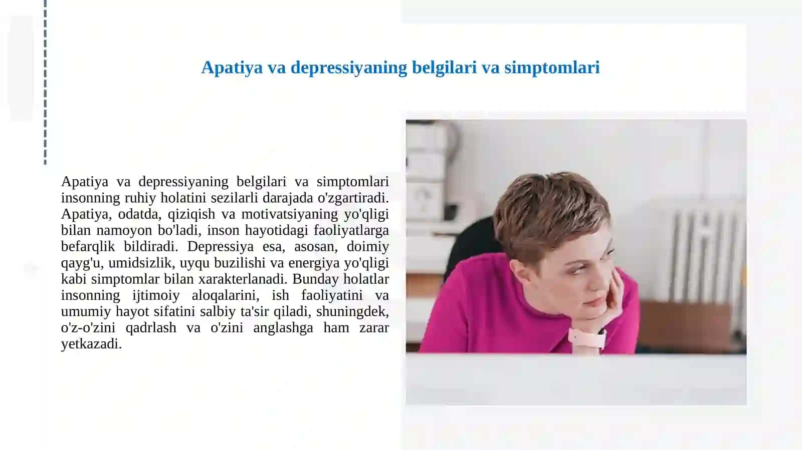 Apatiya depressiya va xavotirlanish 3