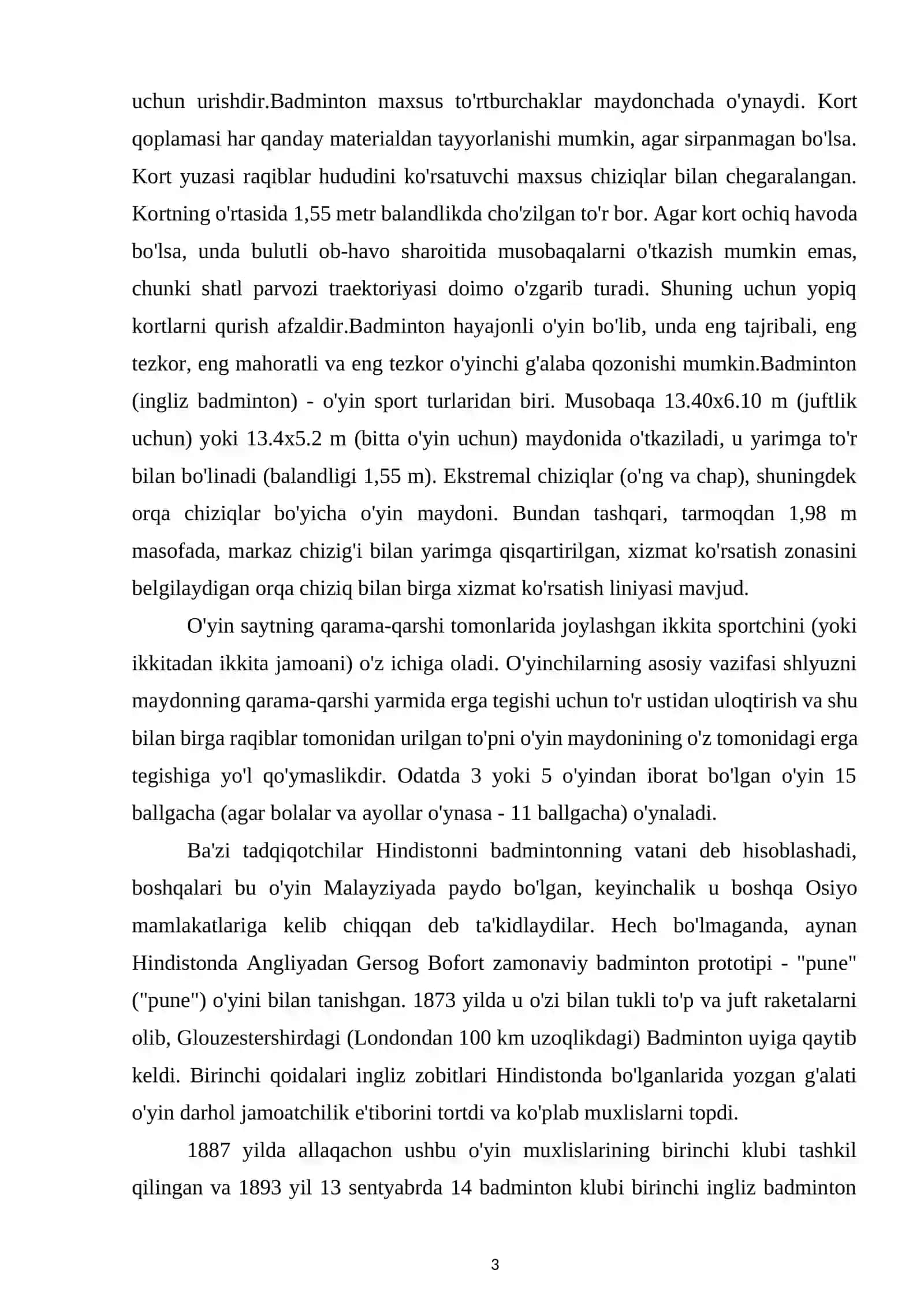 Badminton o‘yin texnikasi 3