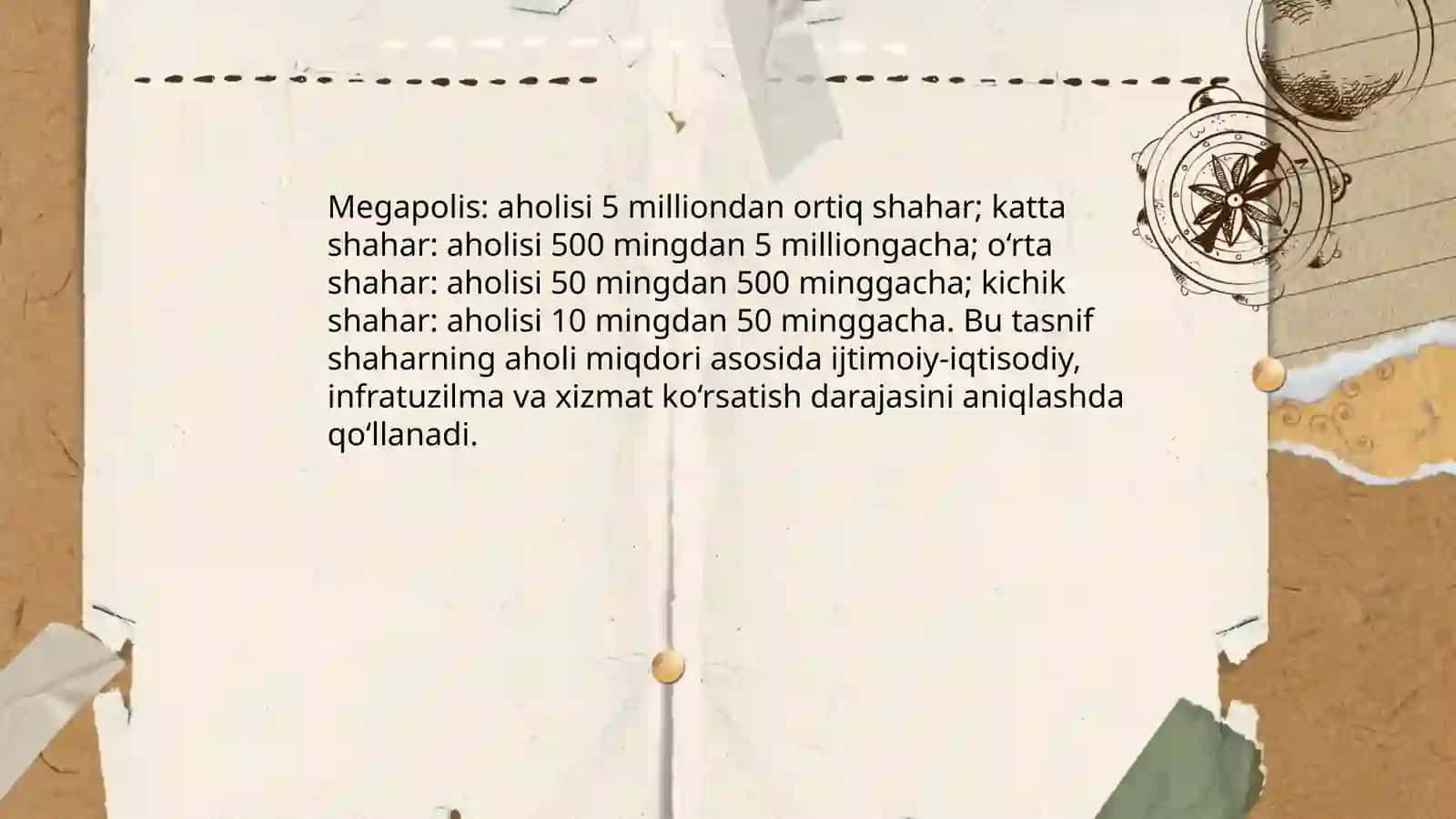 Shaharlar tasnifi 3